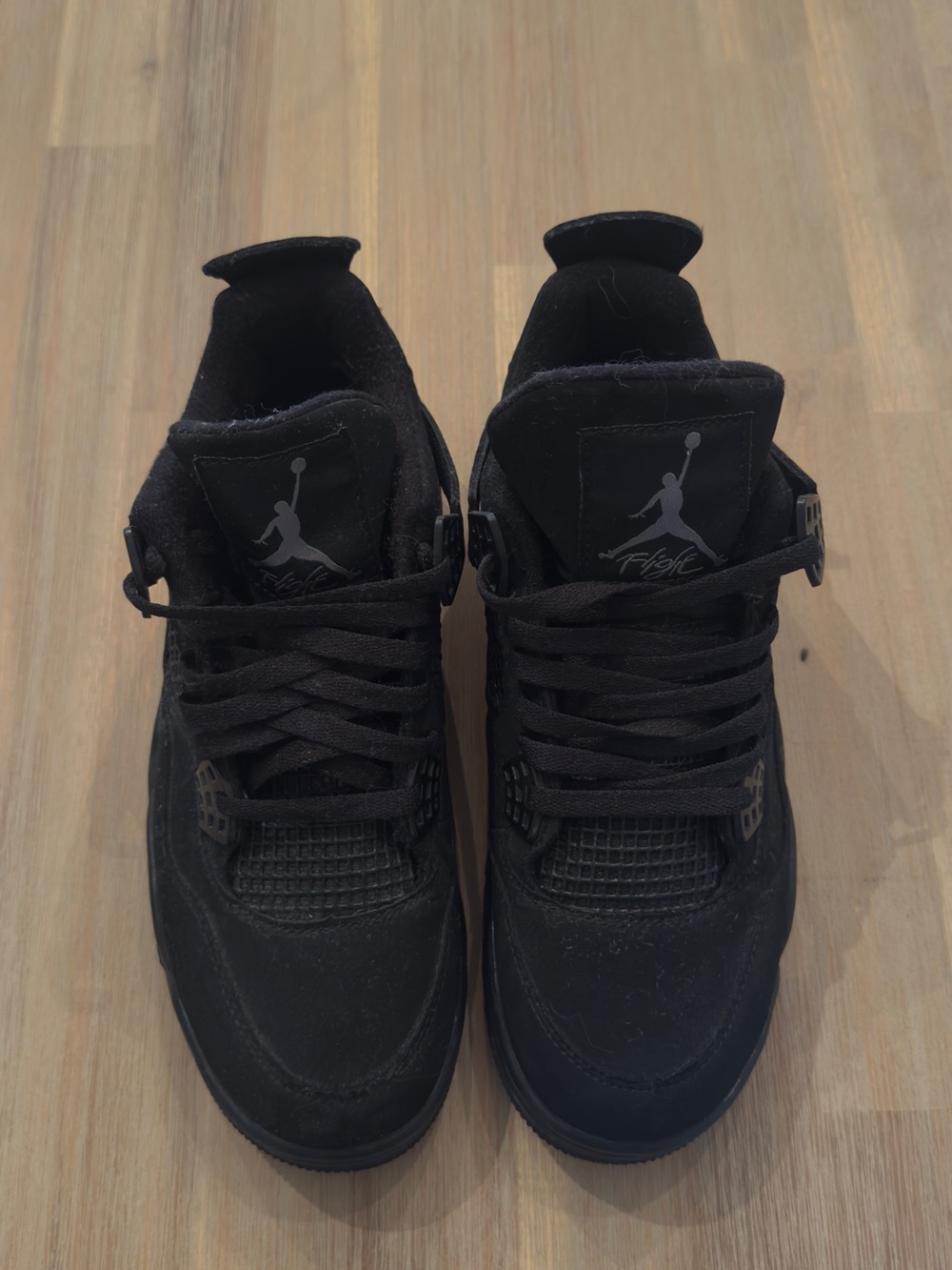 Jordan Men's Retro Black Cat 4’s Suede High-Top Sneakers